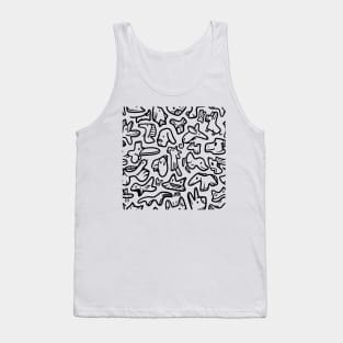 Doodle Animal Pattern Tank Top